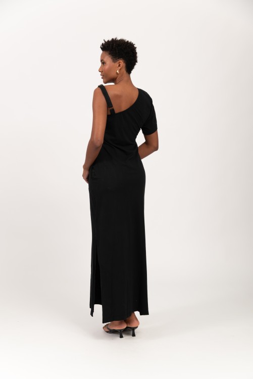 Vestido Longo Um Ombro Só Preto